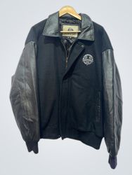 Jaqueta Bomber de Couro Burk's Bay