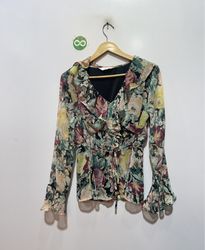 Lauren Conrad Floral Ruffle Blouse