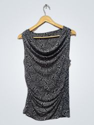 Cable & Gauge Sleeveless Ruched Top