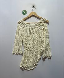 Cream Crochet Top