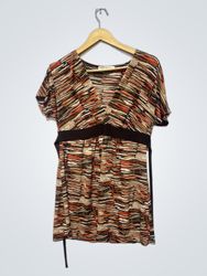 Charlotte Russe Women's Printed Short Sleeve Top
