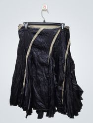 Black Skirt with Decorative Trim