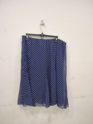 Dressbarn Navy Polka Dot Midi Skirt