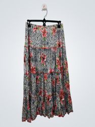 Conrad C Collection Tiered Maxi Skirt with Floral ..