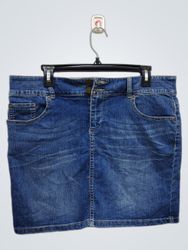 New York & Company Blue Denim Skirt