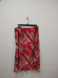 Jonathan Martin Red Skirt with Abstract Print