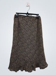 Brown and black patterned skirt