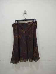 Chaps Paisley Print Midi Skirt
