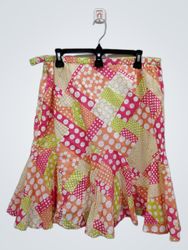 Ruby Rd. petite patchwork polka dot skirt