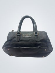 DKNY Black Leather Satchel Handbag