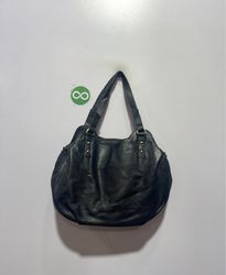 Lodis Black Leather Shoulder Bag