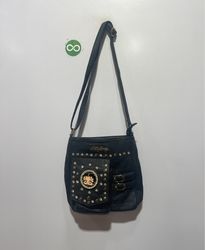 Betty Boop Black Shoulder Bag with Rhinestones