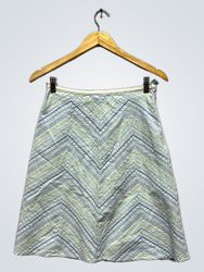 Talbots Chevron Striped Mini Skirt