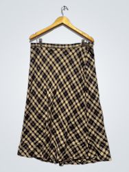 BASIC EDITIONS Women's Plaid Midi Skirt