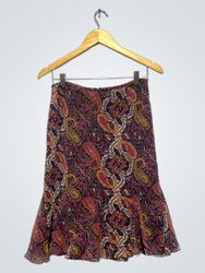 Petite Sophisticat Paisley Print Skirt