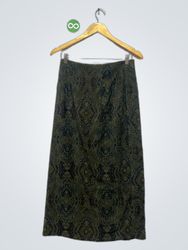 BRIGGS NEW YORK Paisley Print Skirt