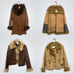 Y2K Fur Trim Jackets