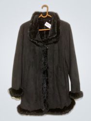 Black Fur Trimmed Coat