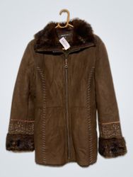 Brown Fur-Trimmed Coat