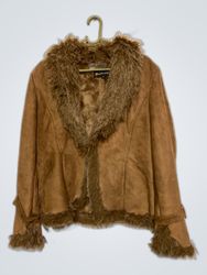 Orange d'or Faux Fur Jacket