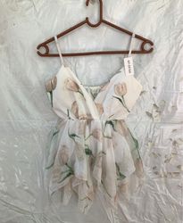 Top en chiffon imprimé