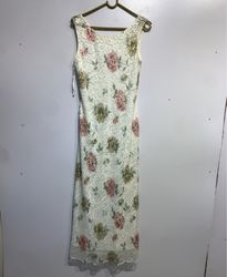 Connected Apparel Floral Lace Dress
