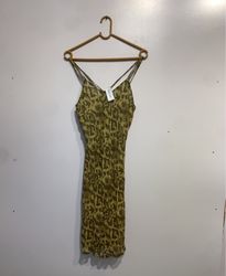 UNSUNG Snake Print Slip Dress