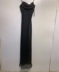 Black Maxi Dress with Ruffle Detail