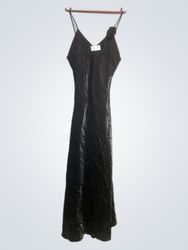 Black Yves Saint Laurent Slip Dress