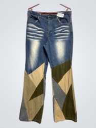 Patchwork Flare Jeans