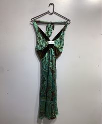 Paisley Print Halter Dress