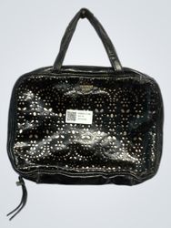 Victoria's Secret Black Cosmetic Bag with Gold Cut..