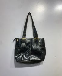 Black Leather Tote Bag