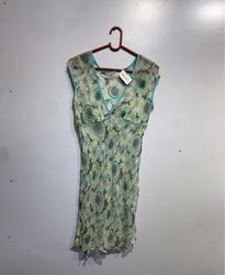 Sheer floral print V-neck sleeveless top