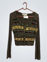EXEX Long Sleeve Embellished Cardigan