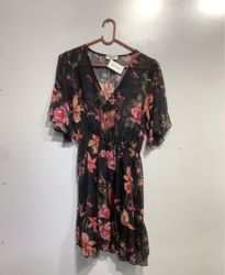 Mimi-Mua Firenze Black Floral Dress