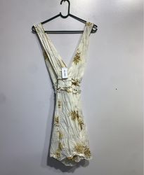 White Dress with Floral Print