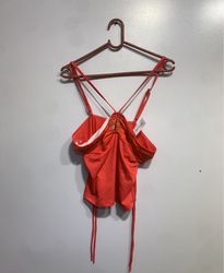 Orange Tank Top with Straps