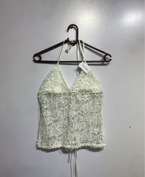 White Lace Halter Top