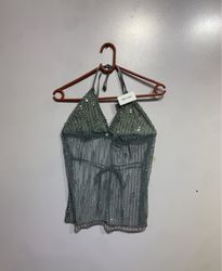 Sequin Halter Top