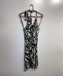 Robe Halter à Imprimé Zèbre Yessica