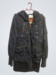 Khuuo Black Hooded Jacket NC-2665