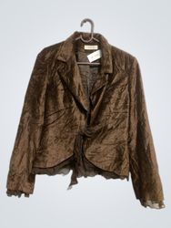 Brown Textured Jacket