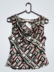 Calvin Klein Sleeveless Geometric Print Top