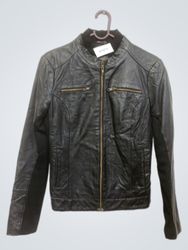 EASY WEAR Black Leather Jacket