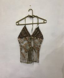 Sequin Halter Top