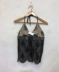 Beaded Halter Top