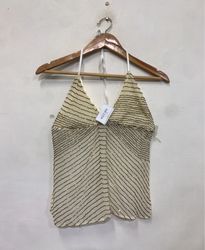 STEFANI Beaded Halter Top