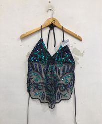 Sequin Halter Top