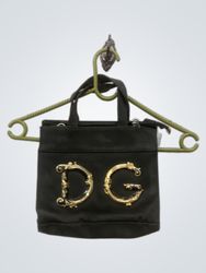 Black handbag with DG logo